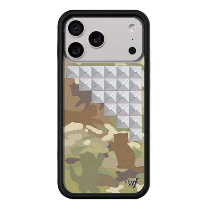 Wildflower Studs Collection Phone Case for iPhone 17ProMax 12 13 14 15 16 17 Pro Max Plus Air Custom 3D Rivet shockproof Cover