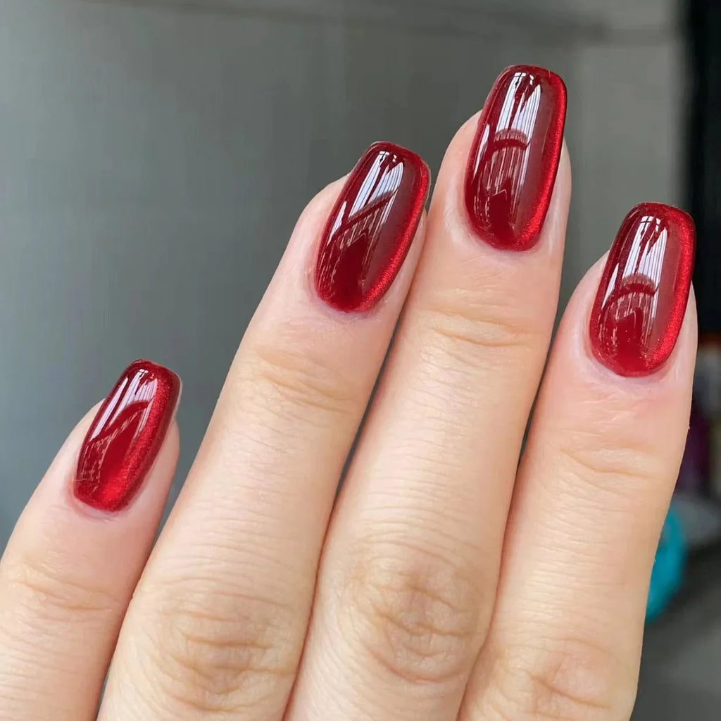 24Pcs Oval Short Pink Press on Nails Simple Ombre